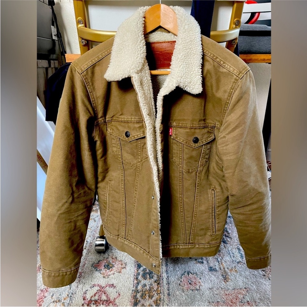 New! Levi’s Canvas Type III Sherpa Trucker Jacket